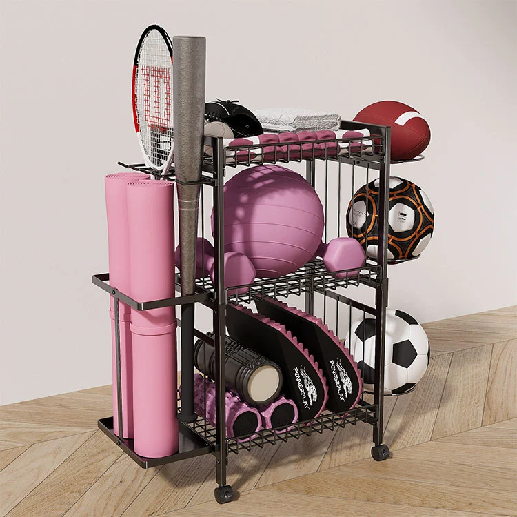 Σχάρα αποθήκευσης επιδαπέδιου μεταλλικό χαλάκι γιόγκα