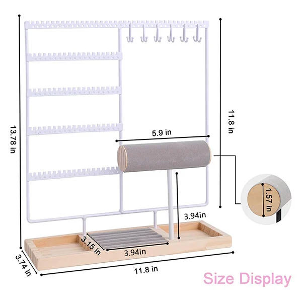 Vertical Jewelry Organizer With Hooks